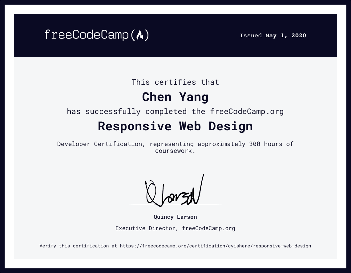 Responsive Web Design Certification